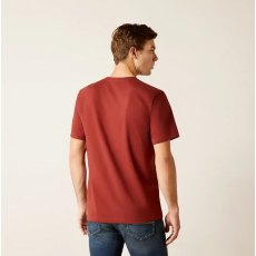 Ariat Mens Vertical Logo T-Shirt - Sun-Dried Tomato