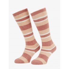 LeMieux Sabrina Stripe Fluffies Socks - Apricot