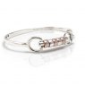 HiHo Silver HiHo Silver Sterling Silver & 18ct Rose Gold Plated Cherry Roller Snaffle Bangle