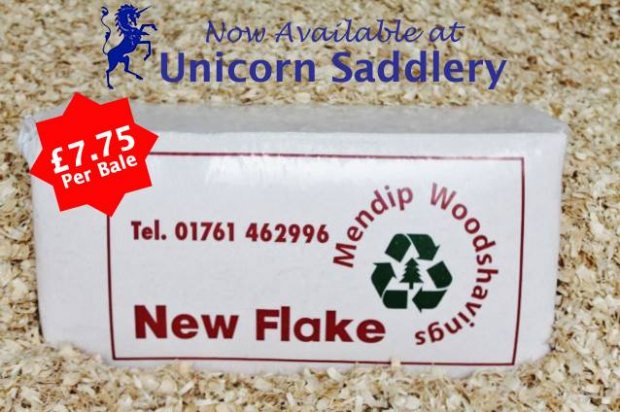 Mendip Wood Shavings New Flake bedding now available at Unicorn Saddlery!