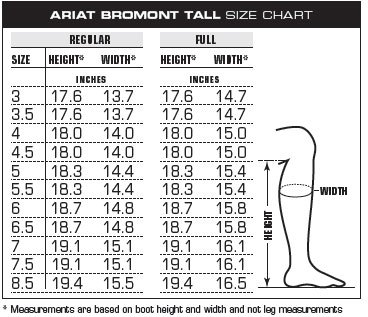 Ariat Mens Boots Size Chart