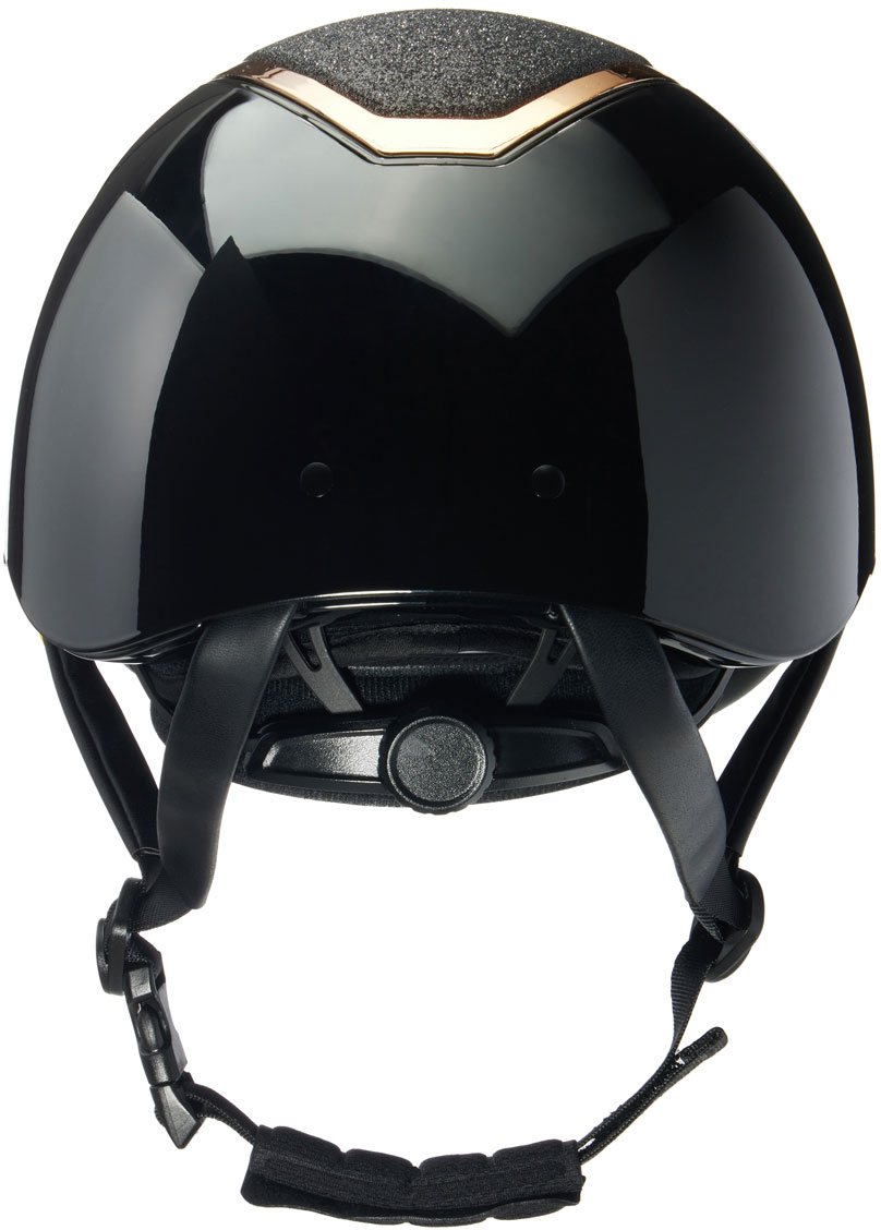 EQX Kylo Sparkly Riding Hat Black Glossy/Rose Gold Riding Hats