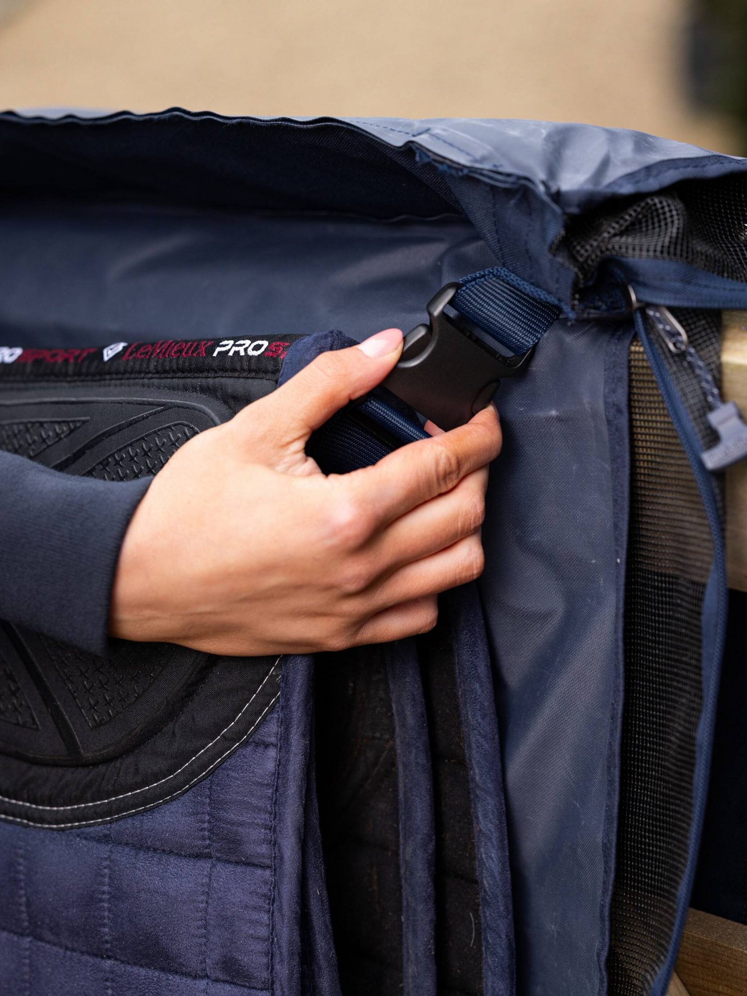 LeMieux Saddle Pad Bag Navy Luggage & Grooming Kits Unicorn Saddlery