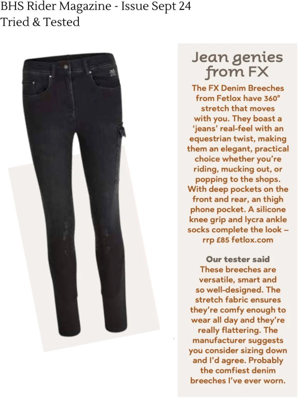 fx denim breeches black fetlox 70826905993602