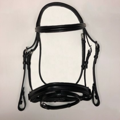 Unicorn Leatherwork Padded Competition Flash Bridle Unicorn Leatherwork Padded Competition Flash Bridle