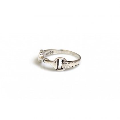 HiHo Silver Sterling Silver Detailed Snaffle Ring HiHo Silver Sterling Silver Detailed Snaffle Ring