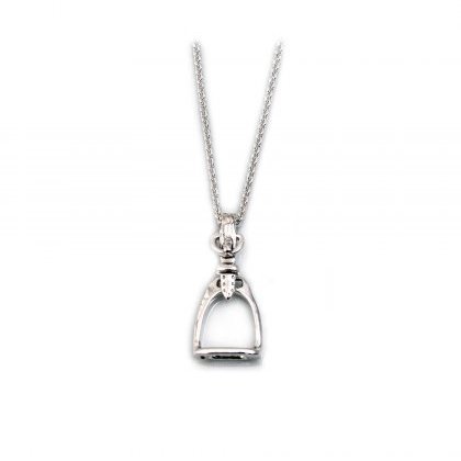 HiHo Silver Sterling Silver Stirrup Pendant with Fine Trace Chain HiHo Silver Sterling Silver Stirrup Pendant with Fine Trace Chain