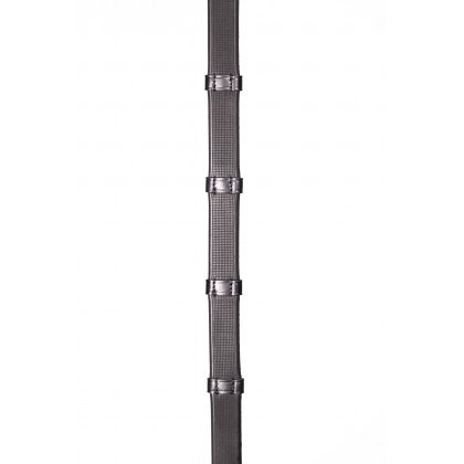 Henry James Smooth Eventer Hybrid Ribber Reins with Leather Stoppers Henry James Smooth Eventer Hybrid Ribber Reins with Leather Stoppers