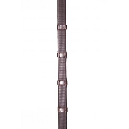 Henry James Smooth Eventer Hybrid Ribber Reins with Leather Stoppers Henry James Smooth Eventer Hybrid Ribber Reins with Leather Stoppers