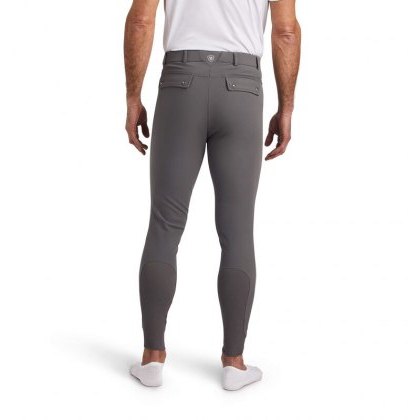 Ariat Mens Tri Factor Grip Knee Patch Breech - Plum Grey