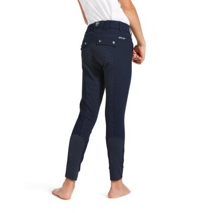 Ariat Youth Tri Factor Grip Full Seat Breeches - Navy