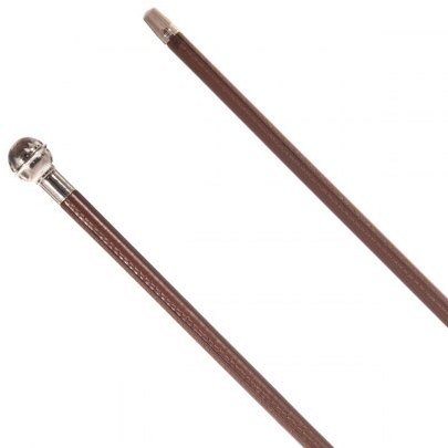 Country Direct Silver Ball Leather Show Cane