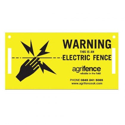 Agrifence Warning Sign 3Pk Agrifence Warning Sign 3Pk