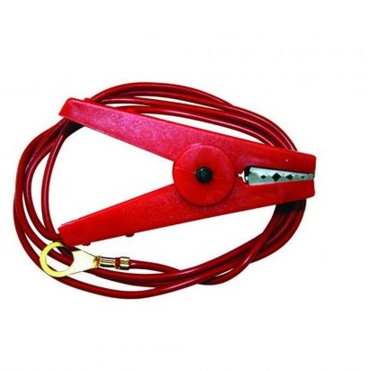 Agrifence Live Lead on Red Croc Clip Agrifence Live Lead on Red Croc Clip