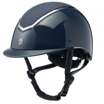 EQX Kylo Sparkly Riding Hat - Navy Gloss/Pewter EQX Kylo Sparkly Riding Hat - Navy Gloss/Pewter