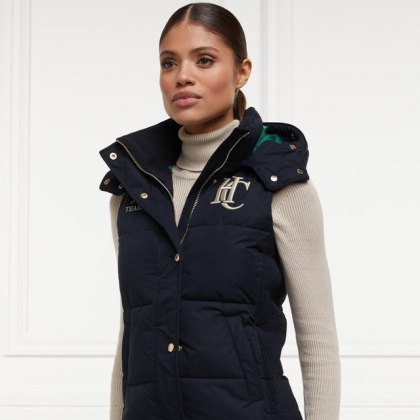 Holland Cooper Team Hooded Gilet - Ink Navy Holland Cooper Team Hooded Gilet - Ink Navy