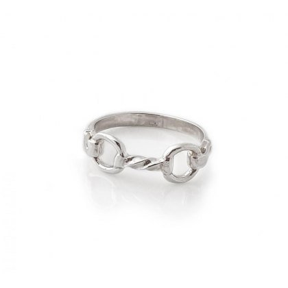 HiHo Silver Exclusive Sterling Silver Twisted Snaffle Ring HiHo Silver Exclusive Sterling Silver Twisted Snaffle Ring