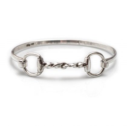 HiHo Silver Exclusive Sterling Silver Twisted Snaffle Bangle HiHo Silver Exclusive Sterling Silver Twisted Snaffle Bangle