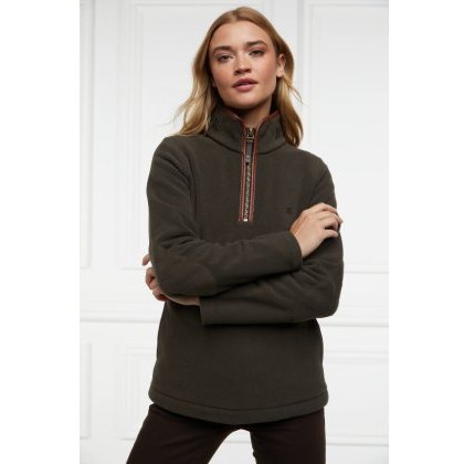 Holland Cooper Country Fleece Half Zip - Khaki Holland Cooper Country Fleece Half Zip - Khaki