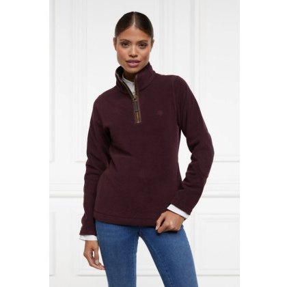 Holland Cooper Country Fleece Half Zip - Mulberry Holland Cooper Country Fleece Half Zip - Mulberry
