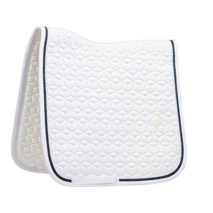 Kentucky Glitter Rope Dressage Pad - White Kentucky Glitter Rope Dressage Pad - White
