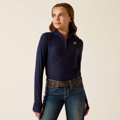 Ariat Youth Lowell 2.0 1/4 Zip - Navy Ariat Youth Lowell 2.0 1/4 Zip - Navy