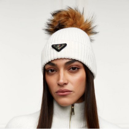Holland Cooper Burghley Bobble Hat - Cream Holland Cooper Burghley Bobble Hat - Cream