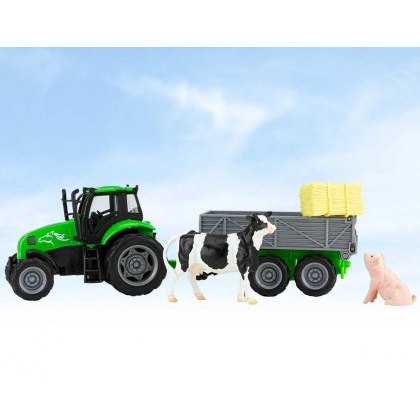 Breyer Farms Tractor & Tag A Long Wagon
