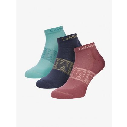 LeMieux Trainer Socks - Rosewood/Dusk/Aqua LeMieux Trainer Socks - Rosewood/Dusk/Aqua