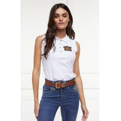 Holland Cooper Sleeveless Polo - White