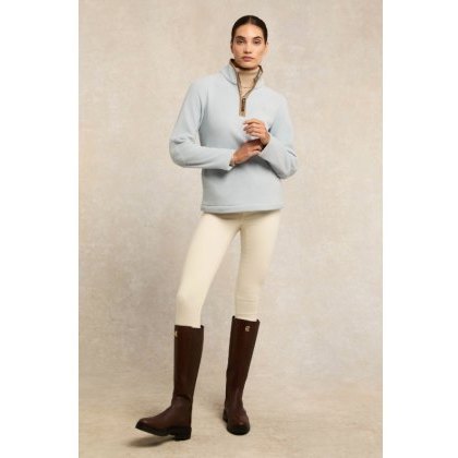 Holland Cooper Country Fleece Quarter Zip - Pale Blue Holland Cooper Country Fleece Quarter Zip - Pale Blue