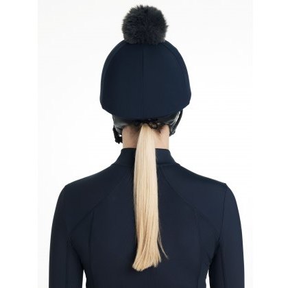 LeMieux Classique Pom Hat Silk - Navy LeMieux Classique Pom Hat Silk - Navy