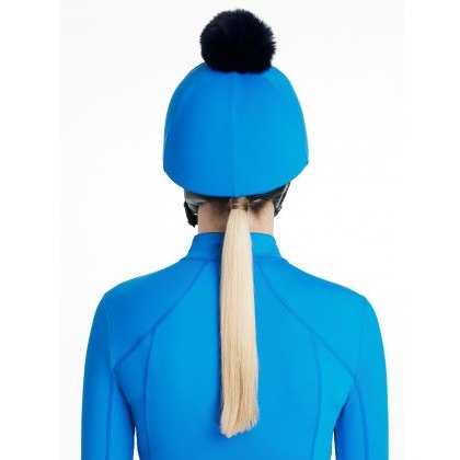 LeMieux Classique Pom Hat Silk - Benetton Blue LeMieux Classique Pom Hat Silk - Benetton Blue