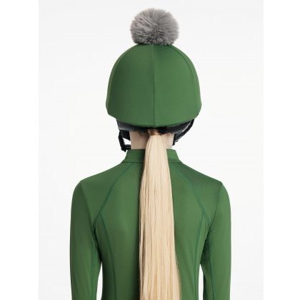LeMieux Classique Pom Hat Silk - Hunter Green LeMieux Classique Pom Hat Silk - Hunter Green