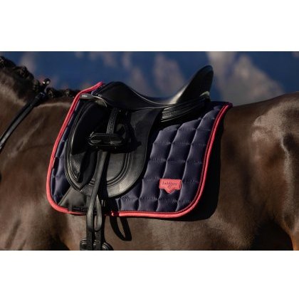LeMieux Loire Dressage Square - Navy/Cranberry LeMieux Loire Dressage Square - Navy/Cranberry