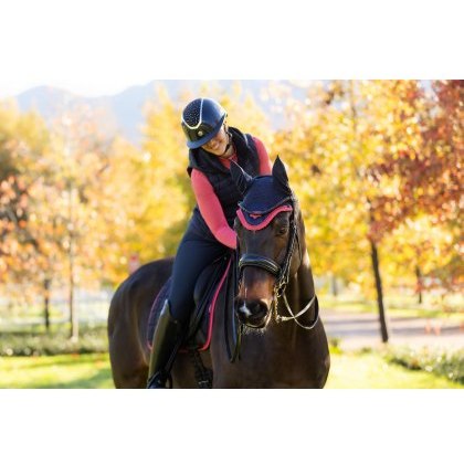 LeMieux Loire Fly Hood - Navy/Cranberry LeMieux Loire Fly Hood - Navy/Cranberry