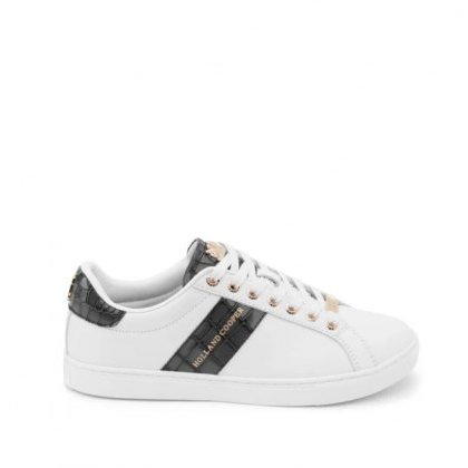 Holland Cooper Knightsbridge Court Trainer - Black Croc Holland Cooper Knightsbridge Court Trainer - Black Croc