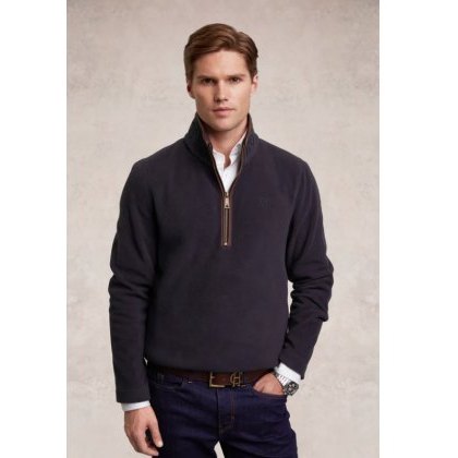 Holland Cooper Men's Country Fleece 1/4 Zip - Ink Navy Holland Cooper Men's Country Fleece 1/4 Zip - Ink Navy