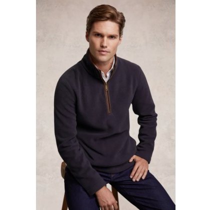 Holland Cooper Men's Country Fleece 1/4 Zip - Ink Navy Holland Cooper Men's Country Fleece 1/4 Zip - Ink Navy
