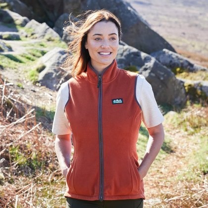 Ridgeline Womens Kodiak Fleece Gilet - Russet Ridgeline Womens Kodiak Fleece Gilet - Russet