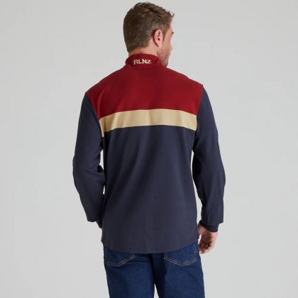 Ridgeline Mens Back Slider Rugby Top - Navy Multi Ridgeline Mens Back Slider Rugby Top - Navy Multi