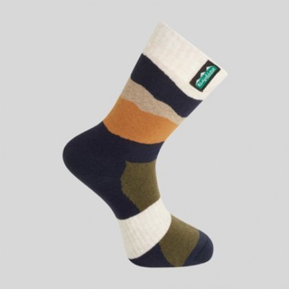 Ridgeline Merino Wool Socks (Mid) - Navy Stripes Ridgeline Merino Wool Socks (Mid) - Navy Stripes