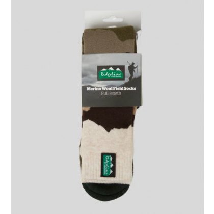 Ridgeline Merino Wool Socks (Full) - Olive Stripes Ridgeline Merino Wool Socks (Full) - Olive Stripes