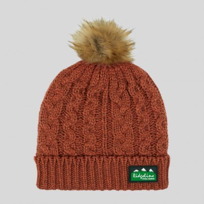 Ridgeline Nordic Fleck Bobble Hat - Russett Ridgeline Nordic Fleck Bobble Hat - Russett