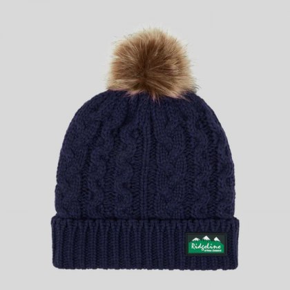 Ridgeline Nordic Fleck Bobble Hat - Navy Ridgeline Nordic Fleck Bobble Hat - Navy