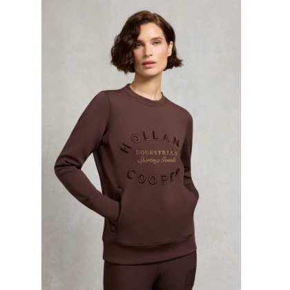 Holland Cooper Crystal Crew Neck Sweat - Walnut Holland Cooper Crystal Crew Neck Sweat - Walnut