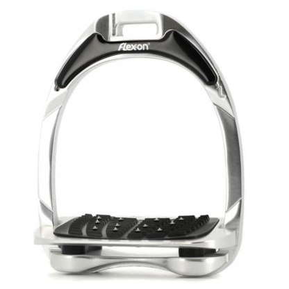 Flex-on Aluminium Stirrups - Silver/Silver/Black