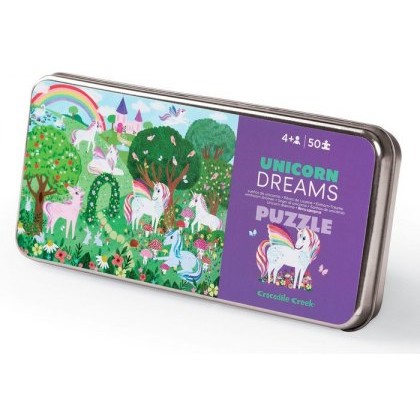 Hippychick Crocodile Creek Tin Puzzle - Unicorn Dreams
