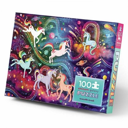 Hippychick Crocodile Creek Holographic Puzzle - Unicorn Galaxy