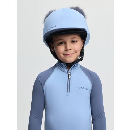 LeMieux Mini Double Pom Hat Silk - Powder Blue LeMieux Mini Double Pom Hat Silk - Powder Blue